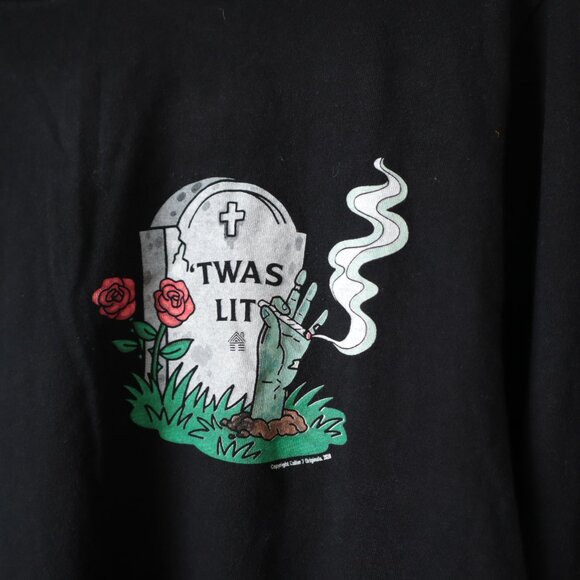 Cabin 7 'Twas Lit Zombie Hand Long Sleeve Tee | L - Picture 1 of 4